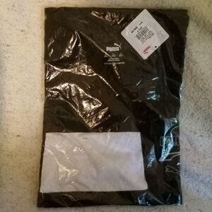 New Puma Men's Rebel Advanced Tee BT Black and White Short Sleeve 2XL Sealed